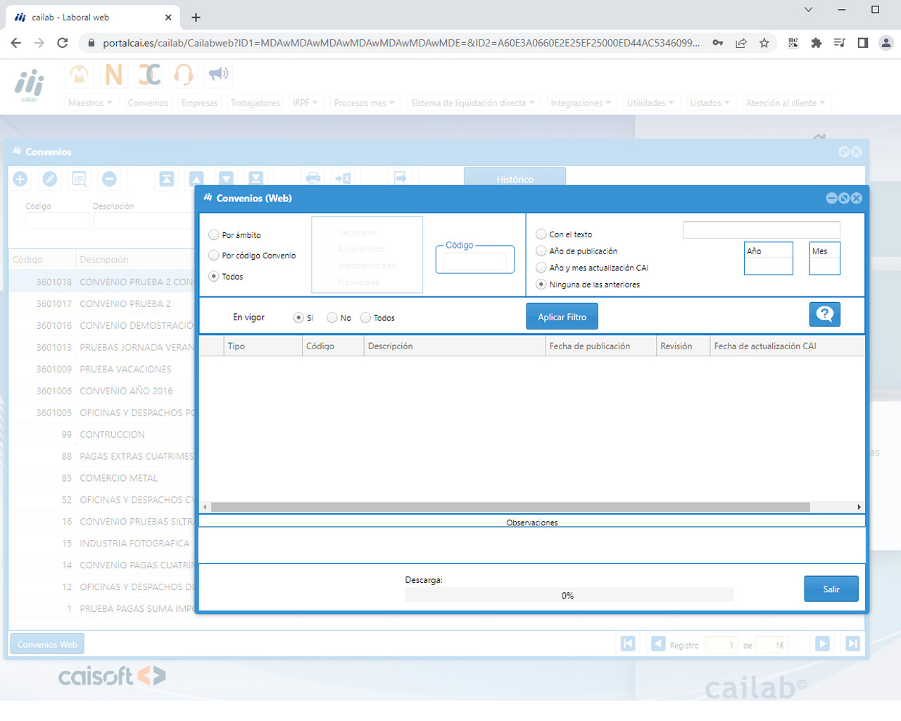 Descarga de convenios - CAILAB