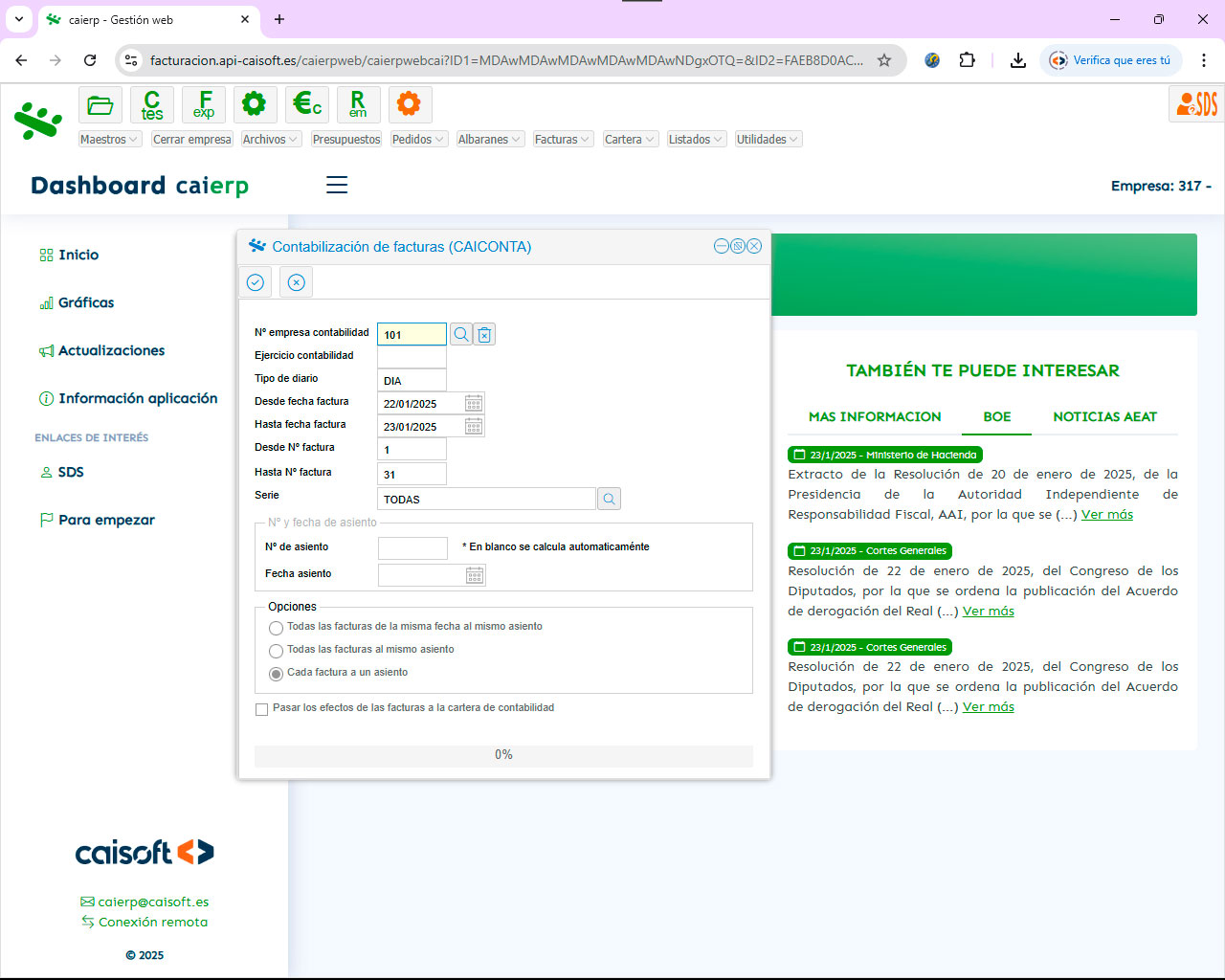 Automatización contable precisa y eficiente con el software ERP CAIERP