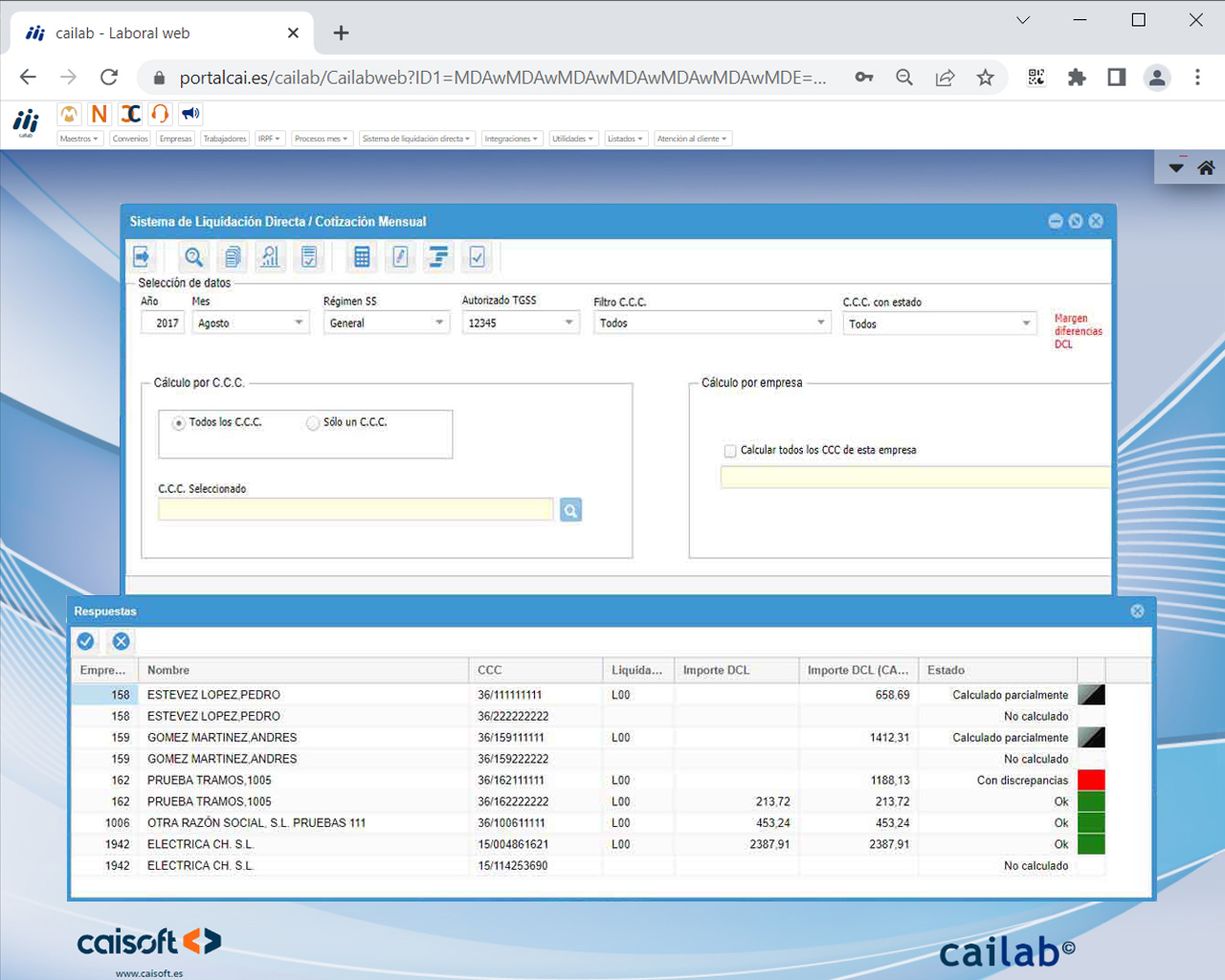 Envío y Recepción de ficheros a SILTRA: software laboral online CAILAB
